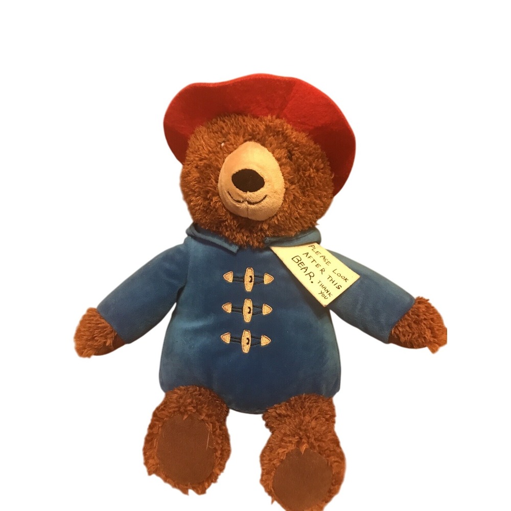Paddington Bear Plush Toy‎ Stuffed Animal Red Hat Blue Coat Collectible